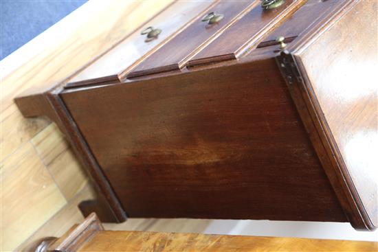 A George II red walnut bachelors chest, W.2ft 9in. D.1ft 1in. H.2ft 5in.